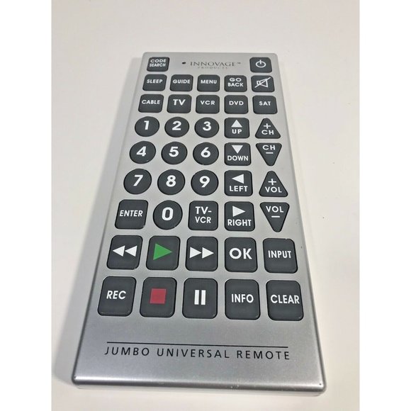 Innovage Products JUMBO Universal Remote Control GIANT Buttons Accessibility - Picture 1 of 4